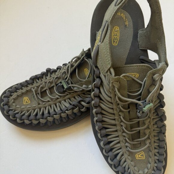 KEEN UNEEK Mens 11.5 Green Yellow Bungee Braided Rope Hiking Water Sport Sandals main image 5